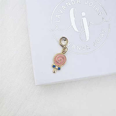 Berloque Lollipop em banho Ouro 18k
