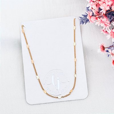 Colar Corações banho Ouro 18k