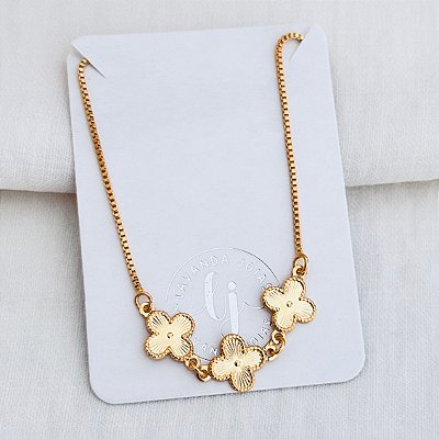 Pulseira Flores banho Ouro 18k