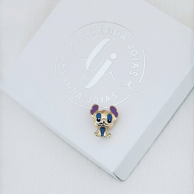 Berloque Separador Stitch em banho Ouro 18k