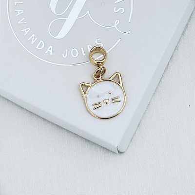 Berloque Cat em banho Ouro 18k