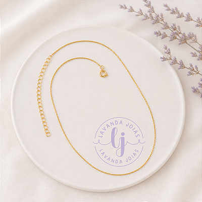Colar Veneziana Infantil banho Ouro 18k