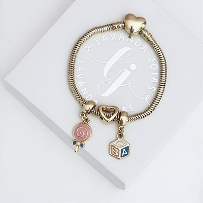 Pulseira Berloques Formatura ABC