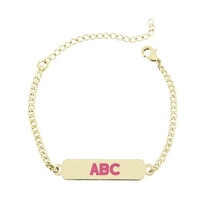 Pulseira Formatura ABC em banho ouro 18k