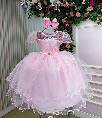Vestido Bella Child Rosa Bebe