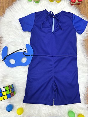 Fantasia Infantil Temática do Stitch Angel Lilo Azul C/ Máscara