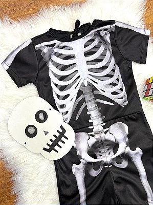 Fantasia Infantil Caveira C/ Máscara