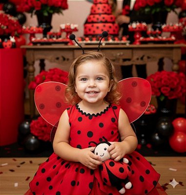 Vestido Tematicos Luxinho Joaninha