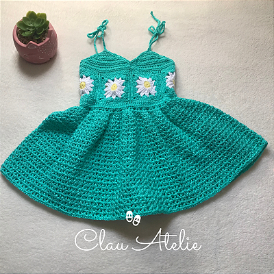 Vestidinho Margarida - Veste ate 4 Meses