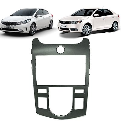 Moldura Painel 2 Din Kia Cerato 2009-2012 - Ar Digital, Padrão Chinês/Japonês