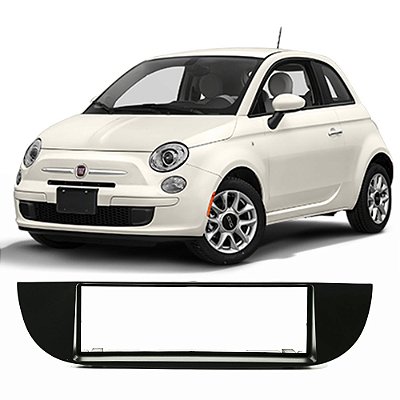 Moldura Painel 1 Din Fiat 500 2012-2017 Preto Padrão Japonês Chinês Multimídia