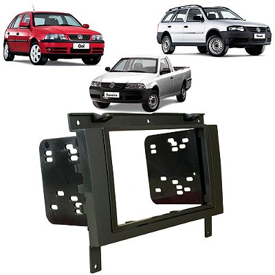 Moldura Painel Gol Parati Saveiro G3 2000 A 2005 2 Din Preto Multimidia Dvd Padrão Japonês Chinês