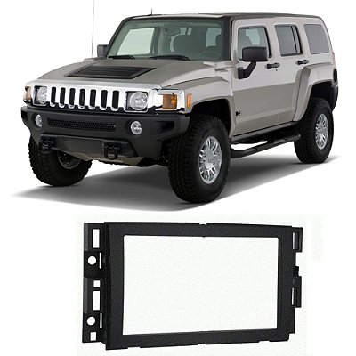 Moldura Painel Hummer H3 2 Din Preto Padrão Japonês e Chinês