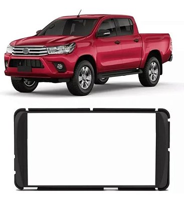 Moldura Painel Toyota Hilux 2012 2013 2014 2015 2016 Preto 2 Din Multimidia Dvd Padrão Japonês Chinês