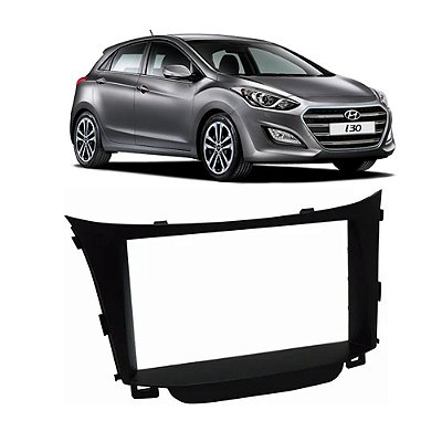 Moldura Painel Hyundai I30 2013 2014 2015 2016 2 Din Preto Multimidia Dvd Padrão Japonês Chinês
