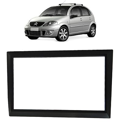 Moldura Painel Peugeot 307 2001 A 2012 C3 2003 A 2012 2 Din Preto Multimidia Dvd Padrão Japonês Chinês