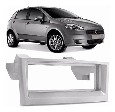 Moldura Painel Fiat Punto Linea 2007 2008 2009 2010 2011 2012 Cinza Sequest 1 Din