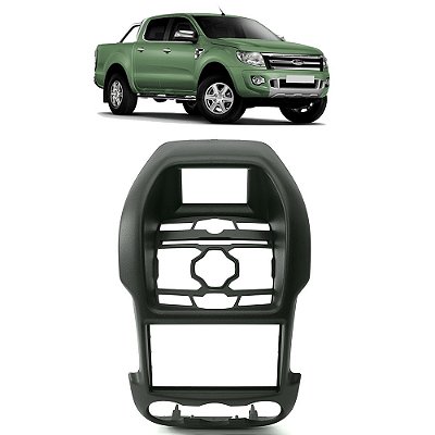 Moldura Painel Ford Ranger 2012 2013 2014 2015 2016 Preto 2 Din Multimidia Dvd Padrão Japonês Chinês Com Furo Monitor