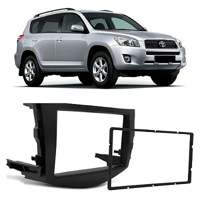 Moldura Painel Toyota Rav4 2006 2007 2008 2009 2010 2011 2012 2 Din Preto Multimidia Dvd Padrão Japonês Chinês