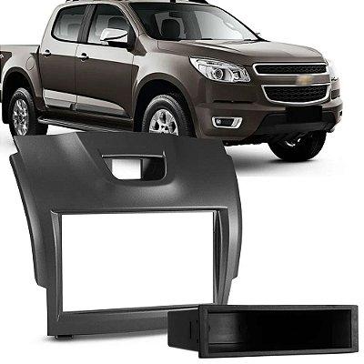 Moldura Painel Chevrolet S10 Blazer 2012 2013 2014 2015 2016 1 e 2 Din Cinza Multimidia Dvd Padrão Japonês Chinês