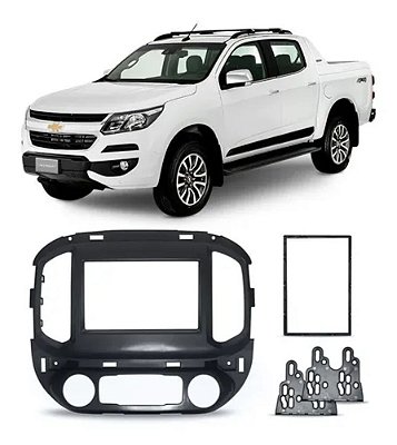 Moldura Painel S10 Trailblazer 2017 2018 2019 2020 2 Din Ar Digital Preto Multimidia Dvd Padrão Japonês Chinês