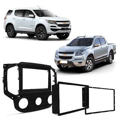 Moldura Painel S10 Trailblazer 2017 2018 2019 2020 2 Din Ar Analógico Grafite Multimidia Dvd Padrão Japonês Chinês