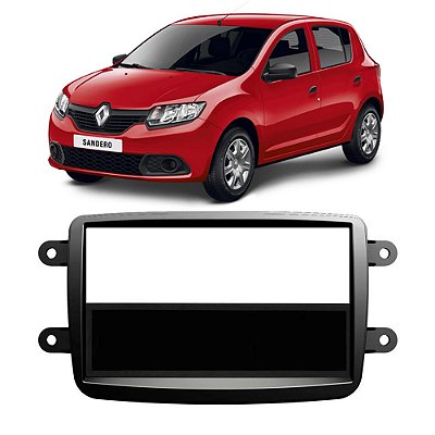Moldura Painel Kwid Captur 17 A 21 Duster Oroch 12 A 16 Sandero Logan 12 A 21 1 e 2 Din Black Piano Padrão japonês Chinês