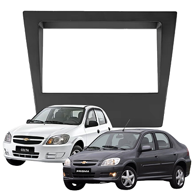 Moldura 2 Din Chevrolet Celta G2 2007-2015 Preta
