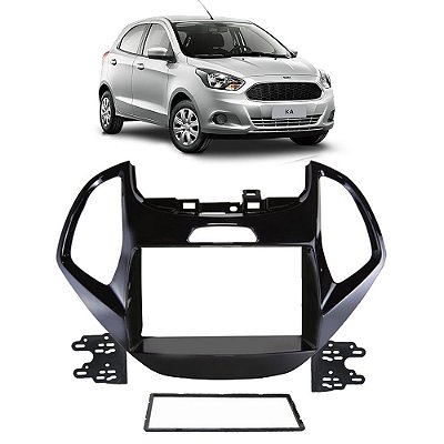 Moldura painel 2 din Ford KA 2015-2017 para Multimídia