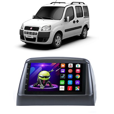 Kit Multimídia Android Fiat Doblo (2000-2018) 7'' Polegadas 1-16GB GPS TV Online Bluetooth WiFi