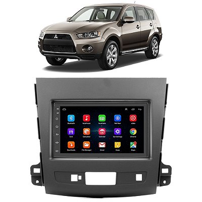 Kit Multimídia Android Mitsubishi Outlander (2008-2013) 7'' Polegadas 1-16GB GPS TV Online Bluetooth WiFi