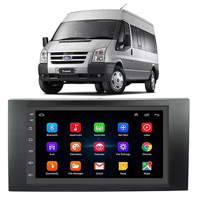 Kit Multimídia Android Transit (2009-2014) 7'' Polegadas 1-16GB GPS TV Online Bluetooth WiFi
