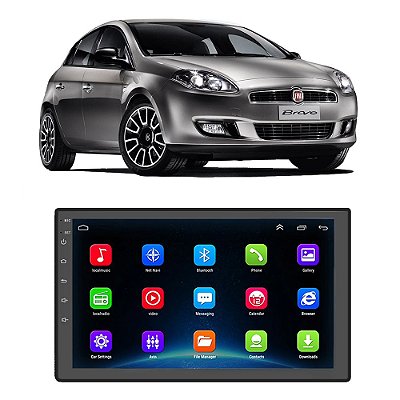 Kit Multimídia Android Bravo 2011 A 2016  9" Tv Online GPS Bluetooth WiFi USB Rádio FM