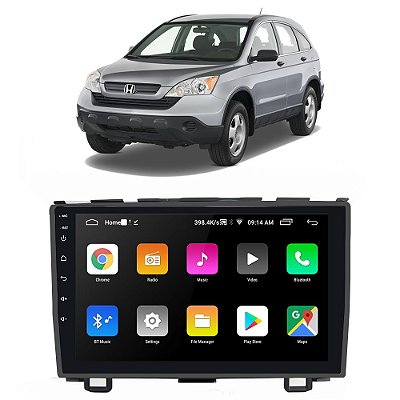 Kit Central Multimídia Android CRV 2007-2011 9 Pol Tv Online GPS Bluetooth WiFi USB Rádio FM
