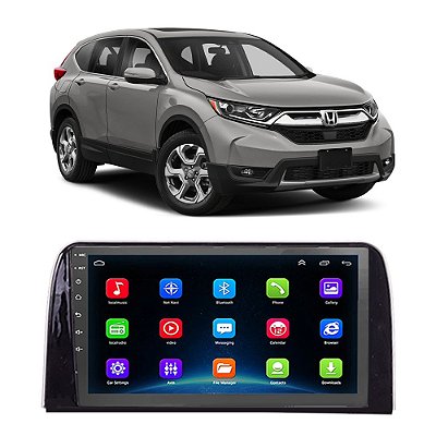 Kit Central Multimídia Android CRV 2017-2021 9 Pol Tv Online GPS Bluetooth WiFi USB Rádio FM