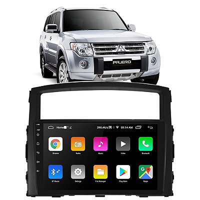 Kit Multimídia Android Pajero Full 2008 A 2021  9" Tv Online GPS Bluetooth WiFi USB Rádio FM