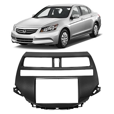 Moldura 2 Din Honda Accord 2008-2012 - 7 Polegadas Preto ABS