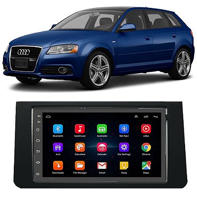 Kit Multimídia Android Audi A3 Sportback (2007-2012) 7'' Polegadas 1-16GB GPS TV Online Bluetooth WiFi