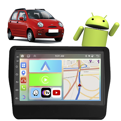 Kit Multimídia QQ (2011-2015) 7" Polegadas 2-32Gb GPS TV Android-Auto CarPlay Comando de voz Google Siri