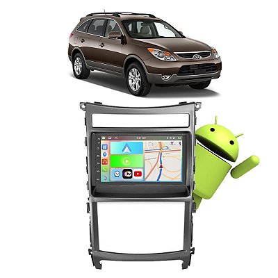 Kit Multimídia Vera Cruz (2008-2014) 7" Polegadas 2-32Gb GPS TV Android-Auto CarPlay Comando de voz Google Siri