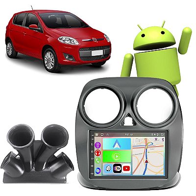 Kit Multimídia Palio (2012-2017) 7" Polegadas 2-32Gb GPS TV Android-Auto CarPlay Comando de voz Google Siri