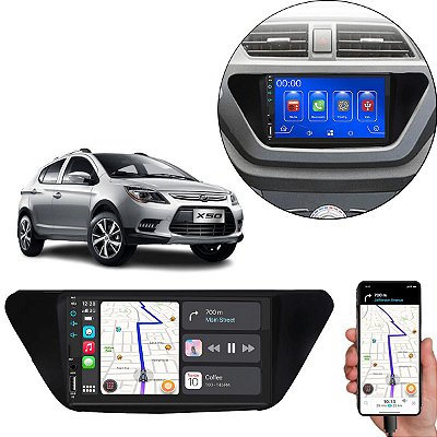 Kit Multimidia Android-Auto Carplay X50 2015-2019 7" MP5 + Câmera de Ré