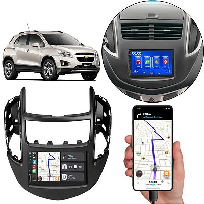 Kit Multimidia Android-Auto Carplay Tracker 2013-2016 7" MP5  + Câmera de Ré