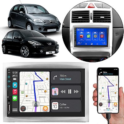 Kit Multimidia Android-Auto Peugeot 308 408 (2012-2016) 7" MP5 Carplay + Camera