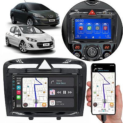 Kit Multimidia Android-Auto Peugeot 308 408 (2012-2016) 7" MP5 Carplay + Camera