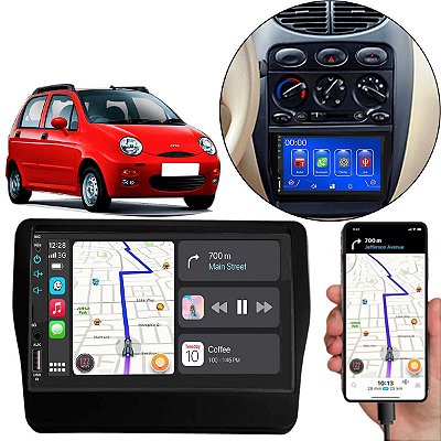Kit Multimidia Android-Auto Chery QQ 2011-2015 7" MP5 Android Auto Carplay + Câmera de ré