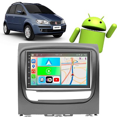 Kit Multimídia Idea (2013-2016) 7" Polegadas 2-32Gb GPS TV Android-Auto CarPlay Comando de voz Google Siri