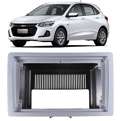 MOLDURA PAINEL ONIX 20/24 9 POL PRETO C/FRISO PRATA CHEVROLE