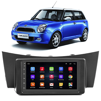 Kit Multimídia Android Lifan 320 2010 A 2012 7'' Polegadas 1GB-16GB GPS Bluetooth WiFi TV Online