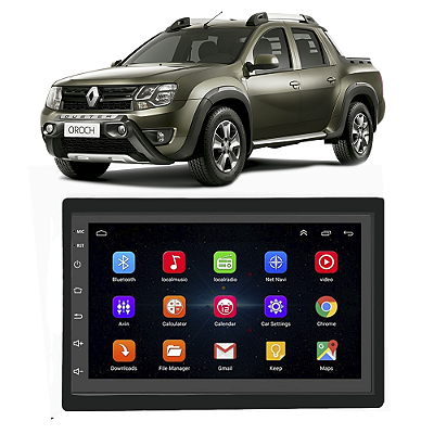 Kit Multimídia Android Duster e Oroch 2018 A 2021 7'' Polegadas 1GB-16GB GPS Bluetooth WiFi TV Online